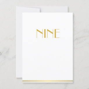 Cartes de table de mariage Gatsby le Magnifique or