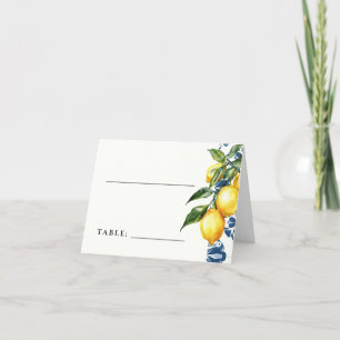 Cartes de Table de Mariage Italien Positano Citrus