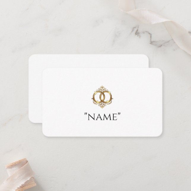 Cartes de table de mariage modernes (Devant/Arrière en situation)
