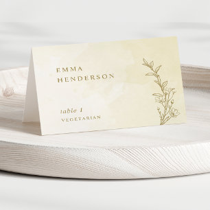 Cartes de table de mariage personnalisées avec crè