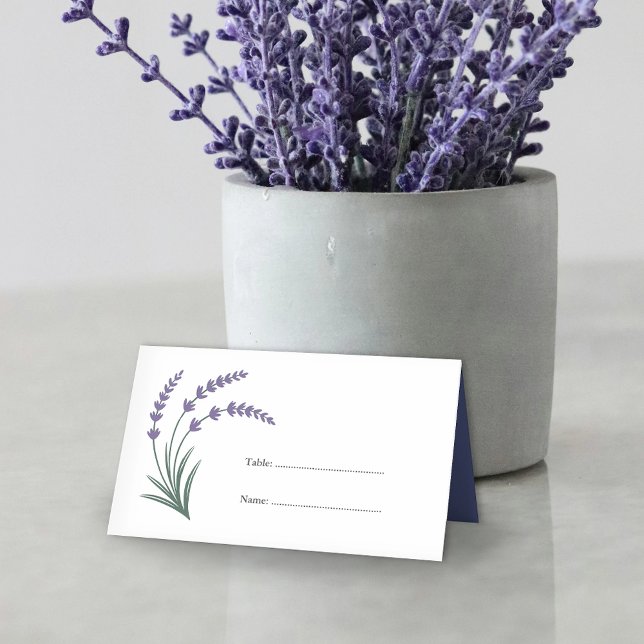 Cartes de table de mariage Simple Lavande (Simple Lavender Wedding Place Cards)