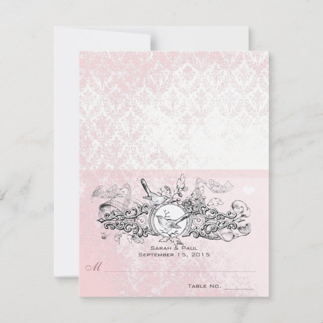 Cartes de Table de Mariage Tente à Marquer et à Pl (Dos)