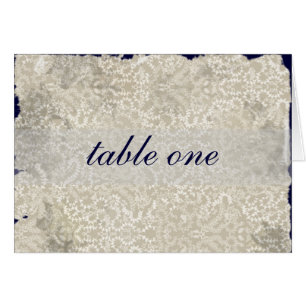 Cartes de table de réception mariage damassé, bleu