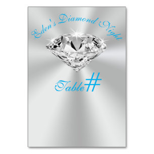 Cartes de table Diamond personnalisées pour n'impo