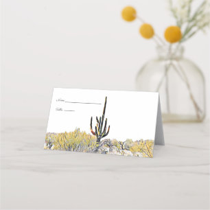 Cartes de table du désert d'Arizona Cactus Saguaro