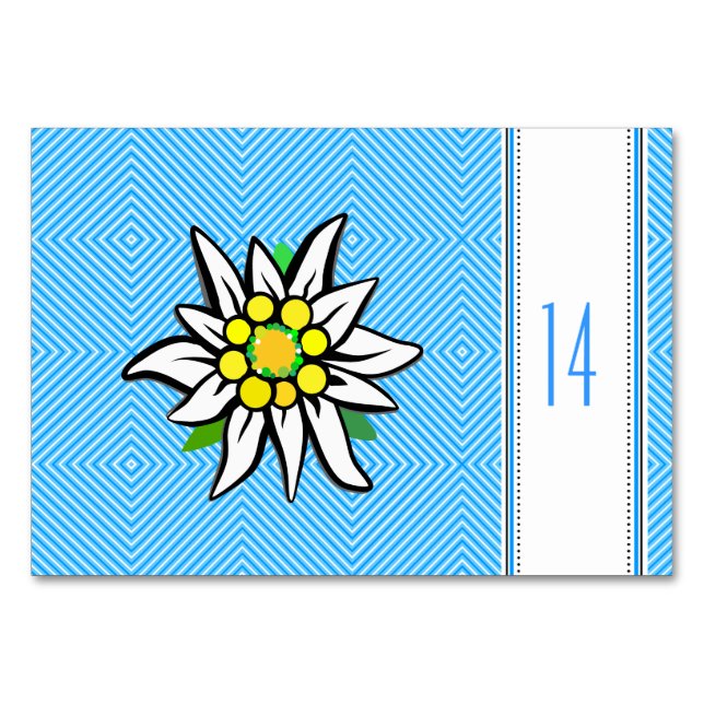 Cartes de table Edelweiss (Dos)