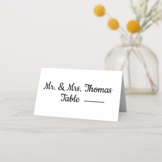 Cartes de table, élégante (Devant)