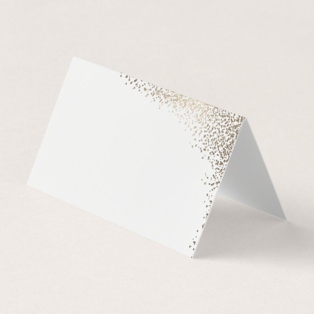 Cartes de table élégantes avec feuille d'or pour m (Devant)