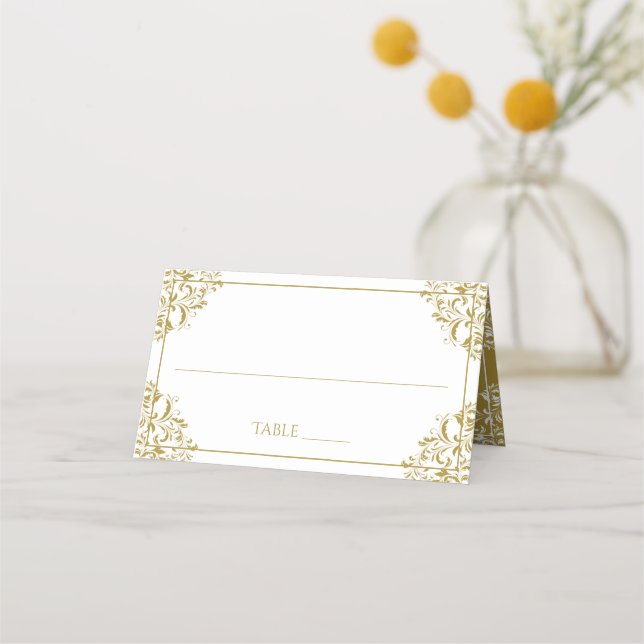 Cartes de Table Élégantes en Forme de Tente - Nadi (Devant)