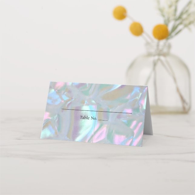 Cartes de table élégantes en nacre pour mariage (Devant)