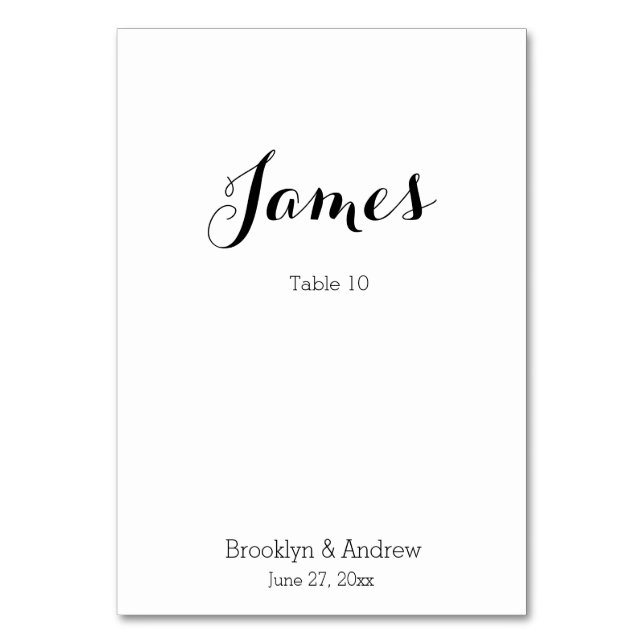 Cartes de table en Mariage blanc clair Cartes de p (Par défaut)