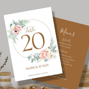 Cartes de table et menus de mariage Eucalyptus Piv