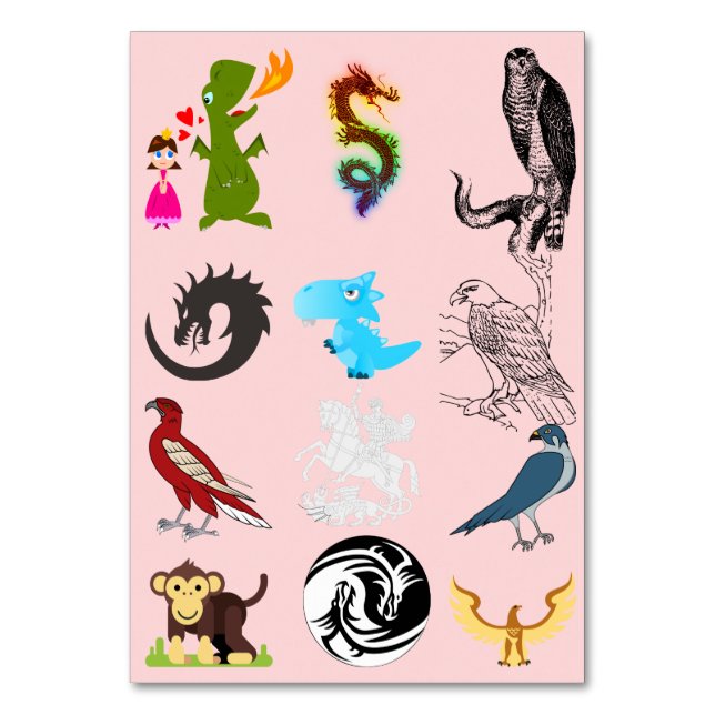 Cartes de Table Fantastique Dragon | Mariage Magiq (Dos)