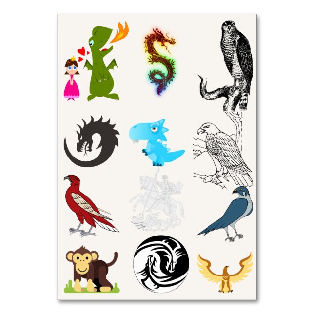Cartes de Table Fantastique Dragon | Mariage Magiq (Dos)