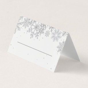 Cartes de table Flocon de neige argenté