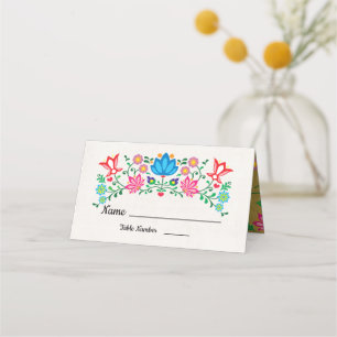 Cartes de table Gold Foil Floral Mexican Fiesta