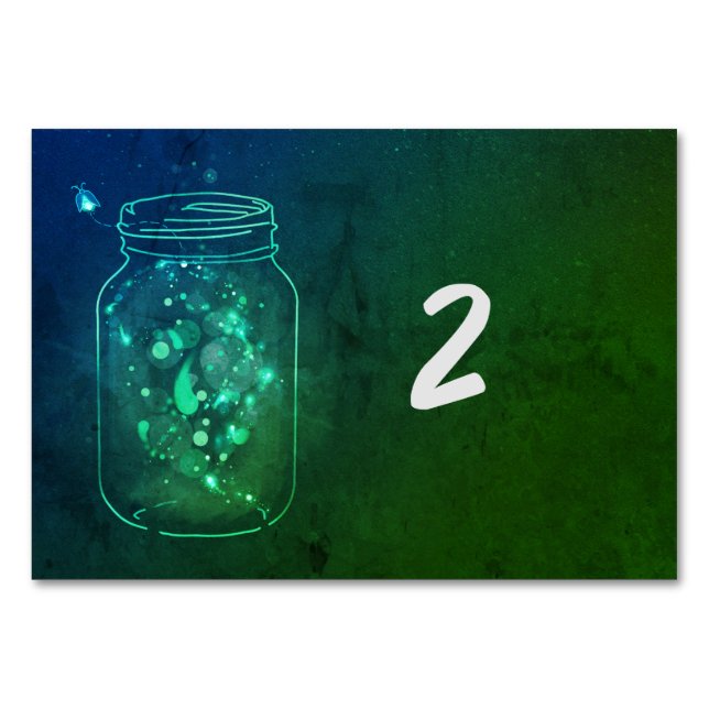 Cartes de table Greenleaf Lucioles en bocaux (Dos)