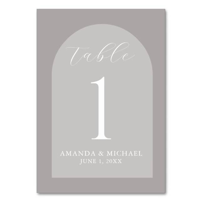 Cartes de table Mariage Arché aux teintes grises é (Par défaut)