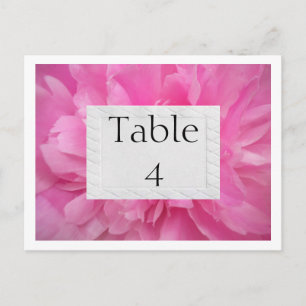CARTES DE TABLE MARIAGE FLORAL ROSE