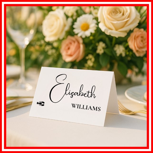 Cartes de Table Mariage Moderne Écriture Lobster (Créateur téléchargé)