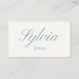 Cartes de table minimalistes bleues poussiéreuses