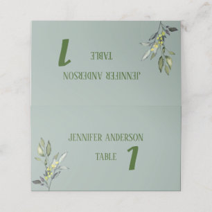 Cartes de table minimalistes pour Mariage de branc