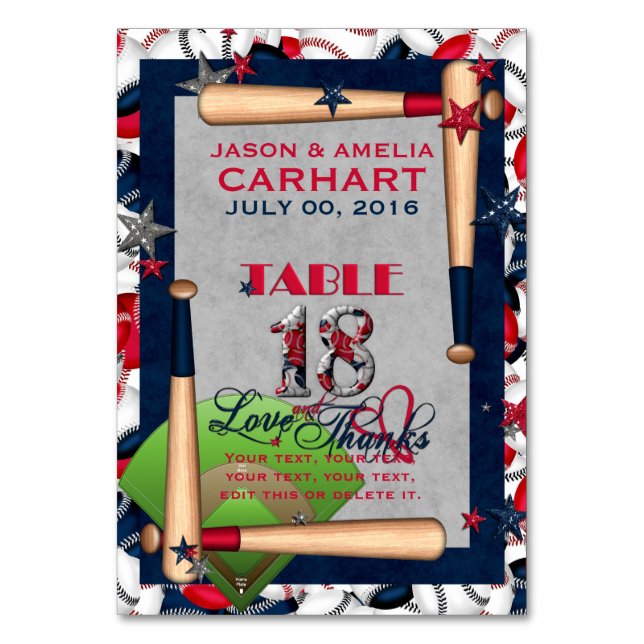 Cartes de table numérotées BB Mariage MODÈLE 18-PE (Par défaut)