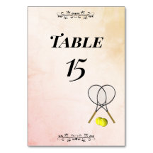 Cartes de table numérotées pour tennis de table