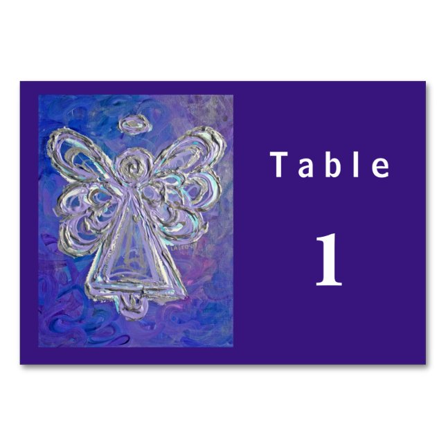 Cartes de table personnalisées Angel série couleur (Dos)