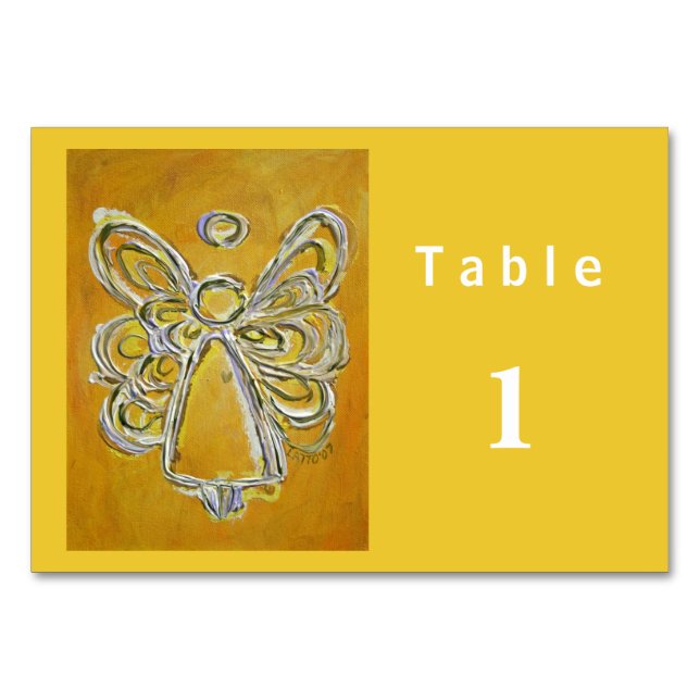 Cartes de table personnalisées Angle série couleur (Devant)