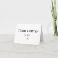 Cartes de table personnalisées pour mariage Cartes
