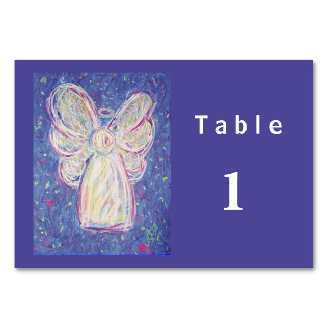 Cartes de table personnalisées Starry Night Angel (Devant)