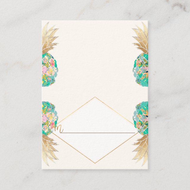 Cartes de table PixDezines Aloha Hawaïen Ananas (Devant)