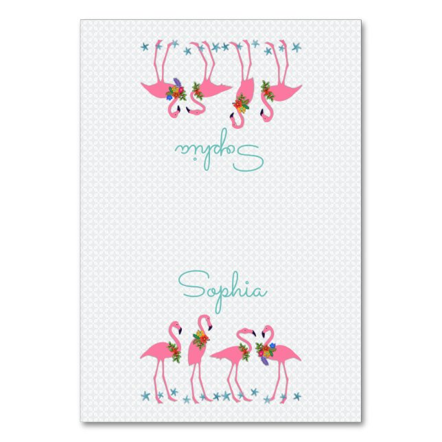Cartes de table pliantes pour fête aux flamants av (Par défaut)