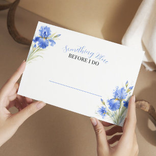 Cartes de table pour Baby Shower Iris Bleu Somethi