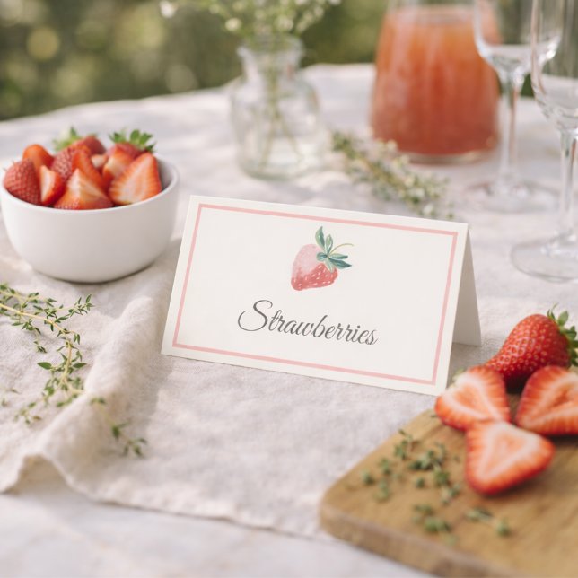 Cartes de table pour bar à Mimosa aux fraises (Créateur téléchargé)