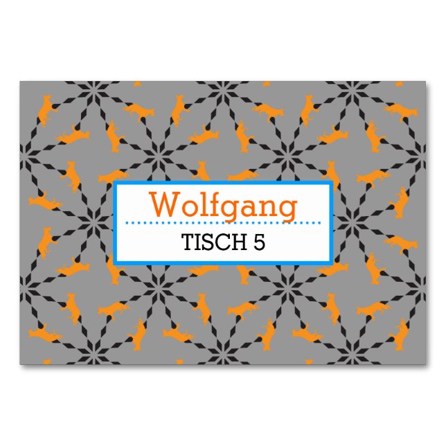 Cartes de table pour Berger allemand (Devant)