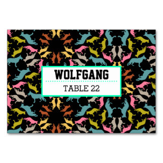 Cartes de table pour chien de berger