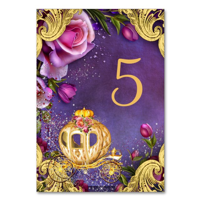 Cartes de table pour fête de princesse (Par défaut)
