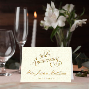 Cartes de table pour les 50 ans de mariage