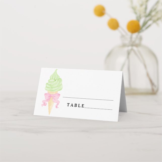 Cartes de table pour mariage de glace (Devant)