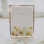 Cartes de table Rustique Mariage Floral<br><div class="desc">Il s'agit d'un élégant modèle de carte de tournesol avec de beaux tournesols aquarelle et des teintes de sauge crème. Tous les textes et polices sont modifiables sur ce design de tournesol rustique. Les seules couleurs qui ne sont pas modifiables sont les couleurs de l'aquarelle design floral // Pour les...</div>