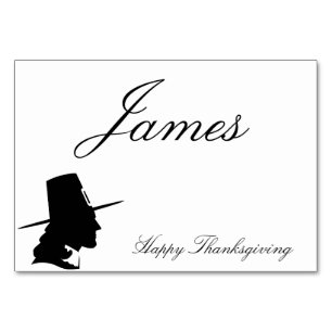 Cartes De Table Thanksgiving Avec Pèlerin