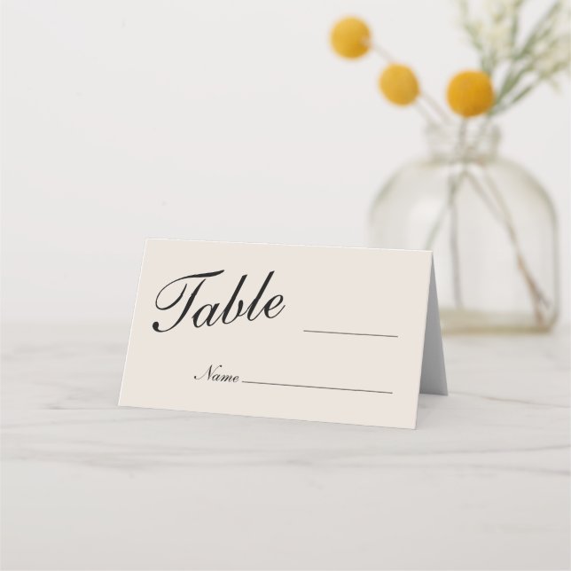 Cartes de table vierges pour mariage classique (Devant)