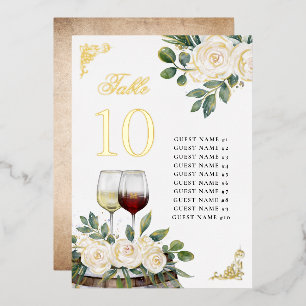 Cartes de tableau Mariage Floral Vineyard