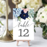 Cartes de tableau Marine Blooms Numéro de tableau<br><div class="desc">Aidez vos invités à trouver facilement leurs tables avec ces charmants numéros de table. Modifiez facilement le numéro et ajoutez-le à votre panier. Imprimez autant de chiffres que vous le souhaitez !</div>