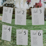 Cartes de tableau minima de Mariage modernes<br><div class="desc">Ces cartes de sièges minimalistes à script moderne sont parfaites pour un mariage simple et moderne. Le design neutre est doté d'une carte minimaliste décorée de calligraphie script moderne et élégante. La carte s'imprime à l'avant et à l'arrière (double face). Vous pouvez modifier/personnaliser tout le Modèle. Si vous avez besoin...</div>