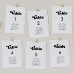 Cartes de tableau stylées rétro en noir et blanc<br><div class="desc">Un thème rétro chic : adoptez ce design typographique légèrement vintage et élégant pour votre papeterie mariage,  avec un thème classique noir et blanc. Texte,  couleurs et arrière - plans personnalisables.</div>