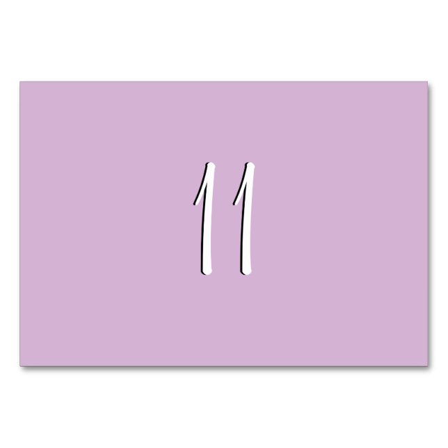 Cartes de tableau violet clair (Devant)