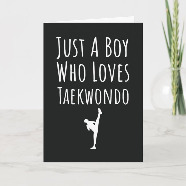Cartes de Taekwondo Mignonnes pour Bébés Garçons E (Devant)